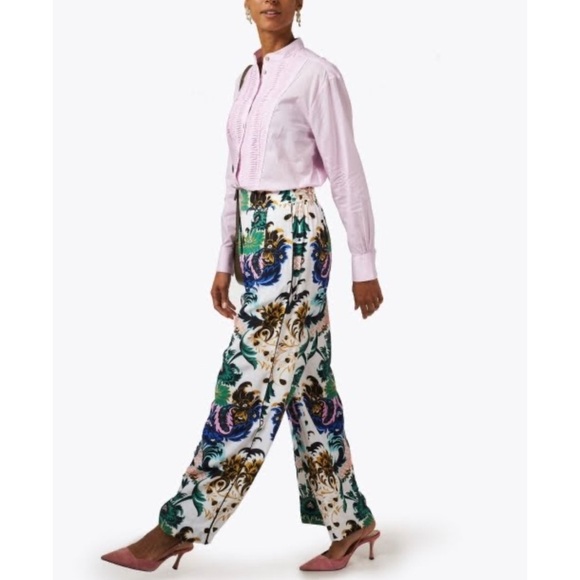 Figue Charlene White Multi Print Pant NEW - Picture 4 of 11